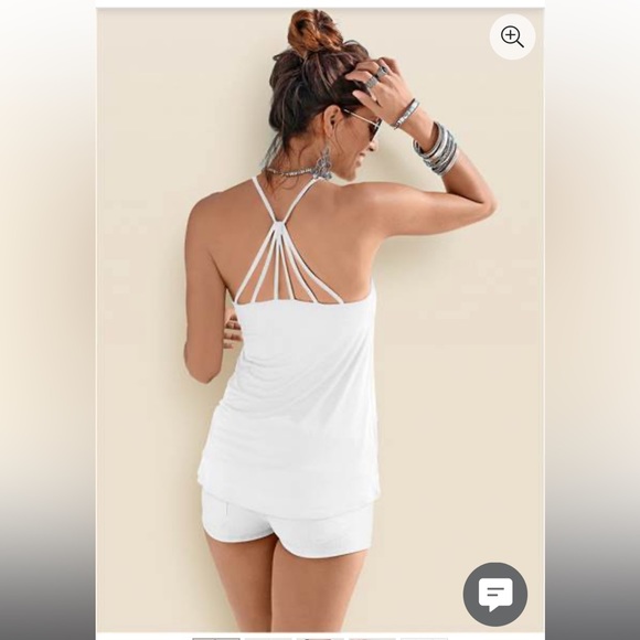 Lascana by Venus white racer back tank top size small - Picture 1 of 3